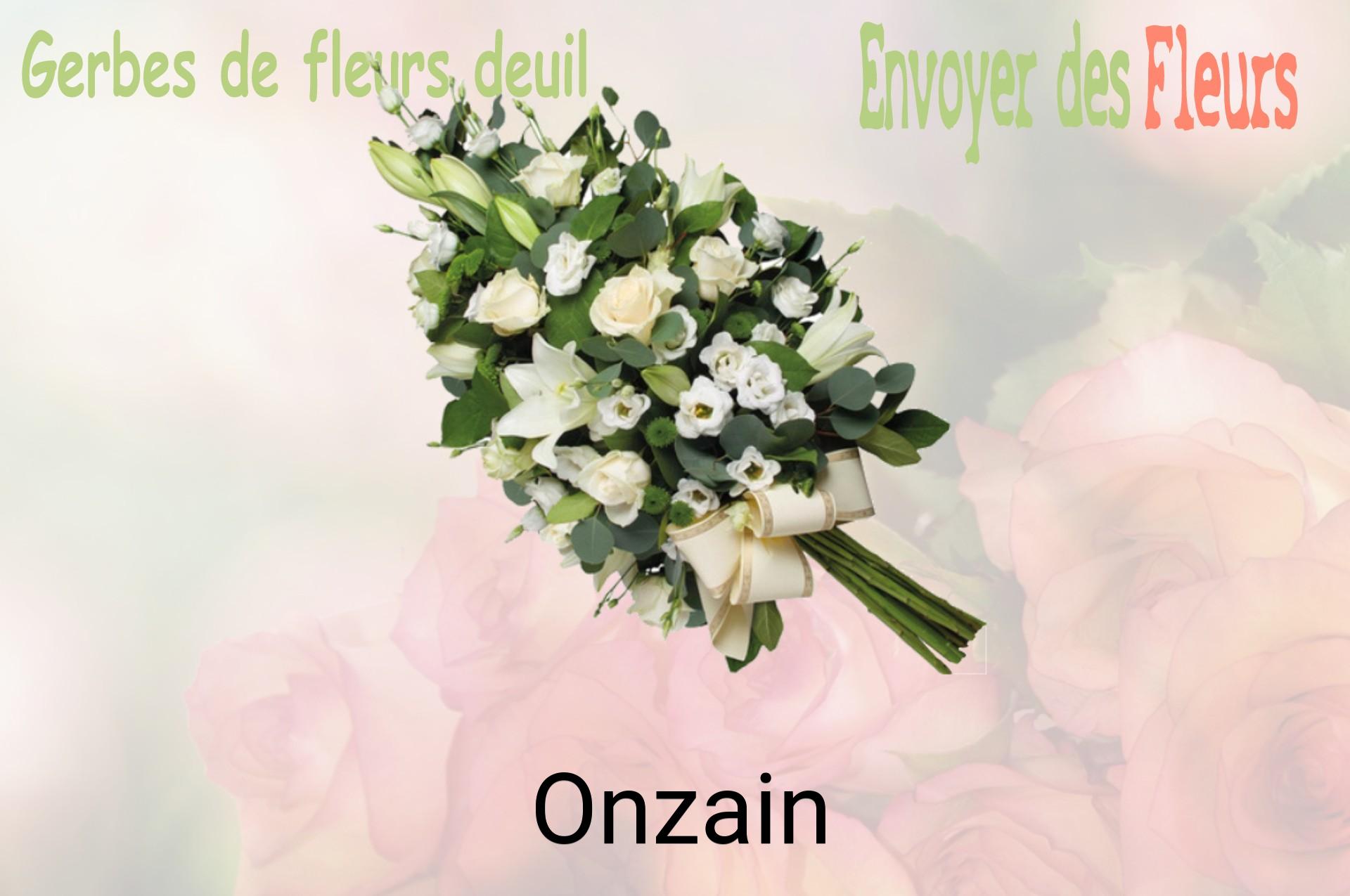 Gerbe de fleurs de deuil livrée à Onzain
